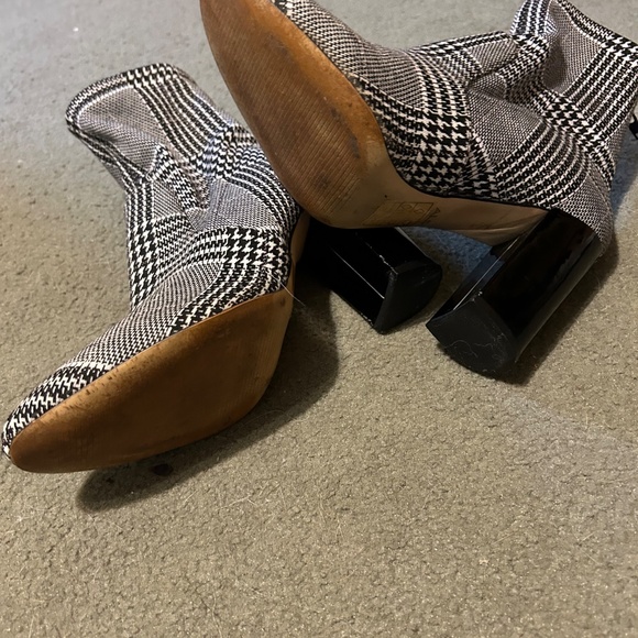 Aldo Plaid High Heel Ankle Boots - Picture 7 of 9